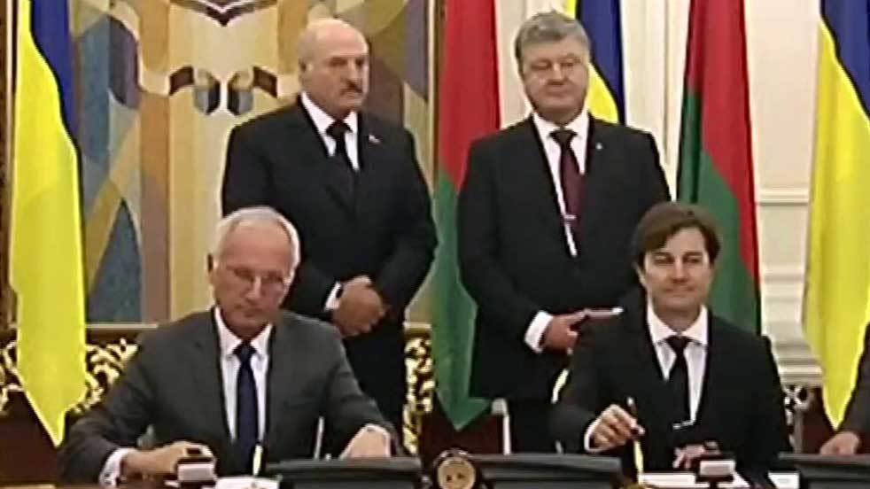 Обнаженная девушка пыталась сорвать переговоры Александра Лукашенко и Петра Порошенко