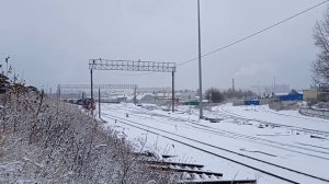 маневровая работа тепловоза ТЭМ2-7224 по ст. Мытищи северные с быдло машинистом