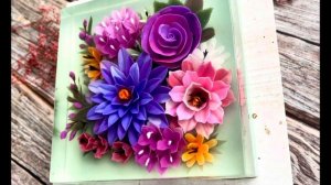 3D Jelly Art/Creating purple flowers bouquet