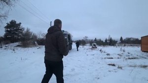 УСТАНОВКА БЫТОВКИ НА УЧАСТКИ ЗИМОЙ (часть 1)