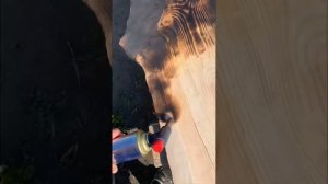 Стол из слэба сосны брашированный обжигом. Первый опыт