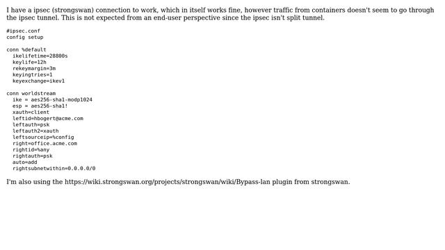 Unix & Linux: Route (docker) container traffic through IPSec (2 Solutions!!) смотреть онлайн