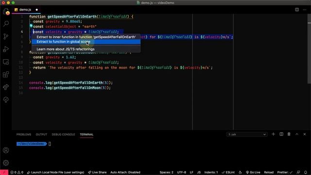 Refactoring using VS Code смотреть онлайн
