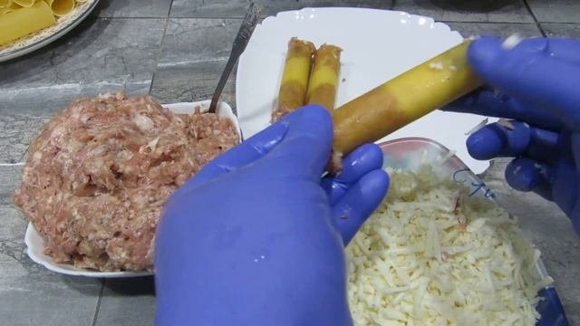Каннеллони с сыром и мясом