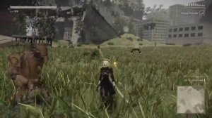 NieR Automata Pascal as a party member GLITCH (Out of Bounds)