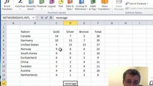 Excel - Find the Intersection - Named Ranges