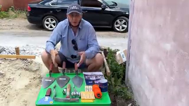 Шлакоблок под расшивку американским инструментом. Смотровая яма.