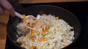 гречка с капустой и грибами