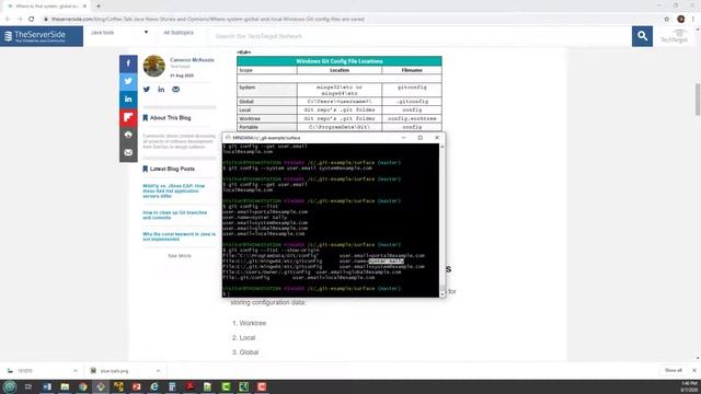 show git config example смотреть онлайн