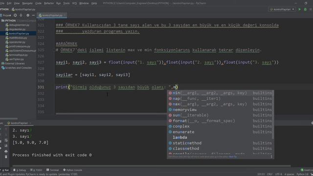 80-) (Python Kursu) - ARAÖRNEK - ÖRNEK7 hızlı çözüm смотреть онлайн