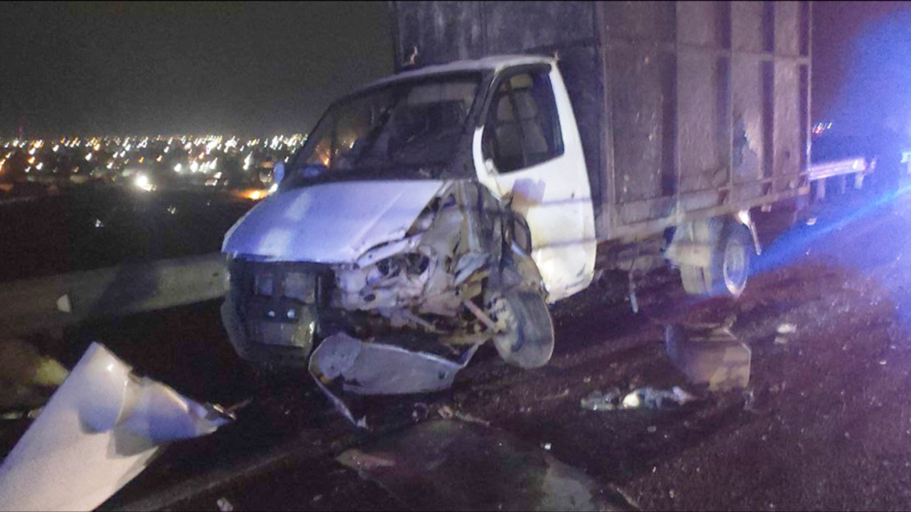 Авария ночью зимой