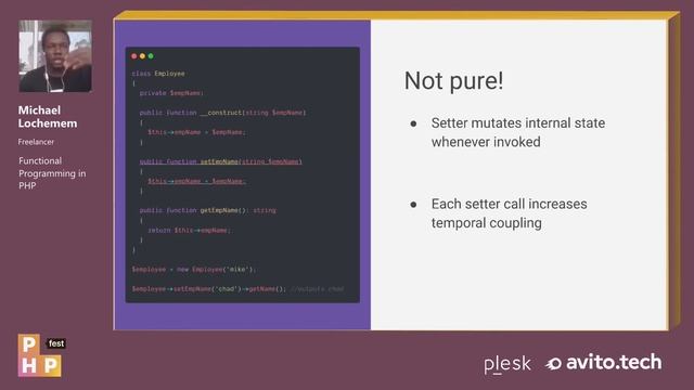 Michael Lochemem. Functional Programming in PHP