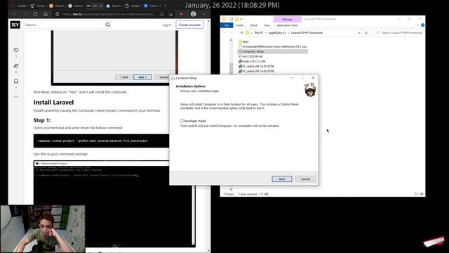 Laravel 7 The PHP Framework for Web Artisans - Install on Windows-10  Build-1903