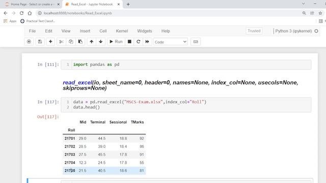 Read Excel File