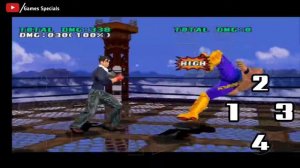 Tekken 3 Jin Kazama Basic Combos Tutorial | Part 1 | Tekken 3 Full Version | Games Specials |