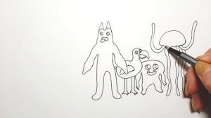 Рисуем монстров из игры Garten of Banban (все персонажи игры) / How to draw GARTEN OF BANBAN