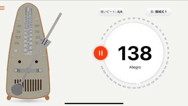 BPM 138 Tempo Metronome（メトロノーム）4拍子 смотреть онлайн