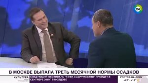 Начальник Ситуационного центра Росгидромета Юрий Варакин даёт интервью телеканалу МИР 24..mp4