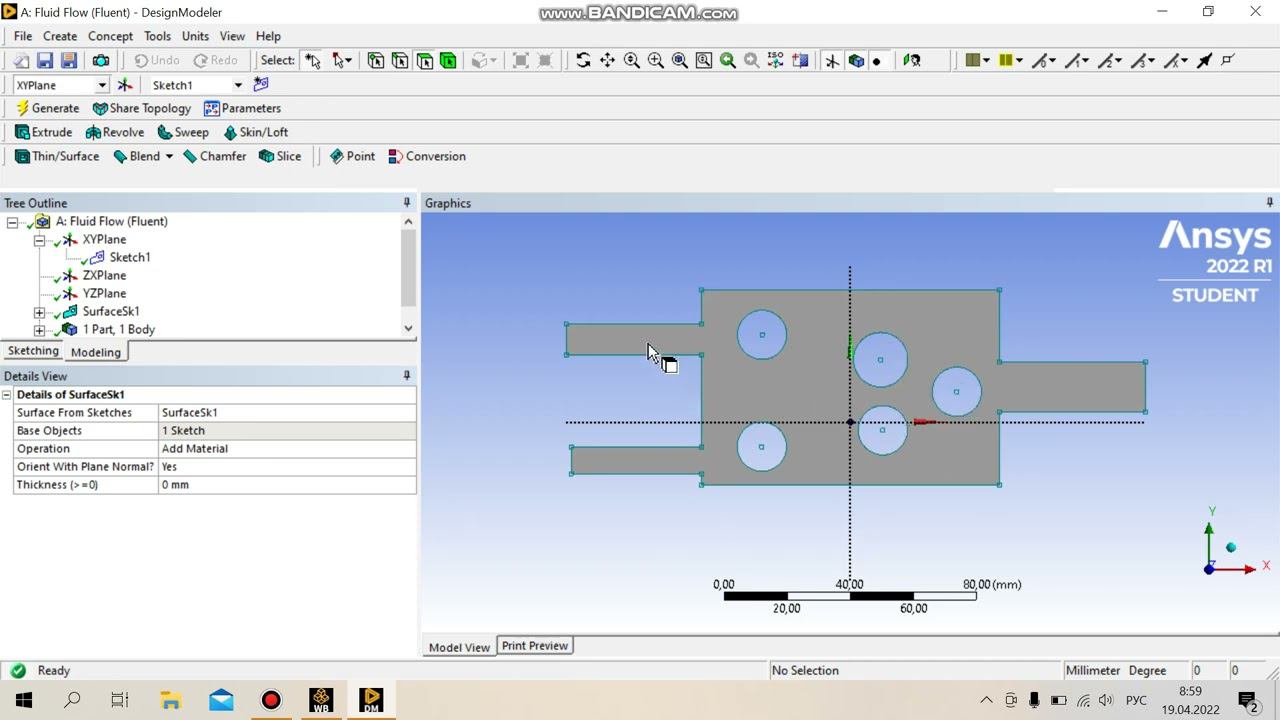 Урок 4. Часть 1. Ansys Fluent Tutorial. Расчет горения и образования NO  и сажи.