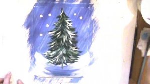 Как нарисовать Новогоднюю Елку.//How to draw a christmas tree.