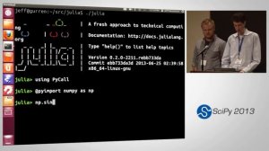 Julia and Python: a dynamic duo for scientific computing; SciPy 2013 Presentation