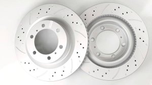 Передний тормозной диск Evolution с перфорацией и насечками, в покрытии GEOMET Артикул: JBR1395