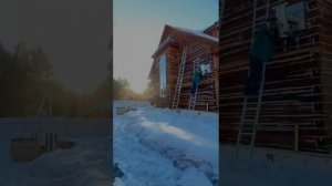 Установка камина Сибирь 15, монтаж дымохода