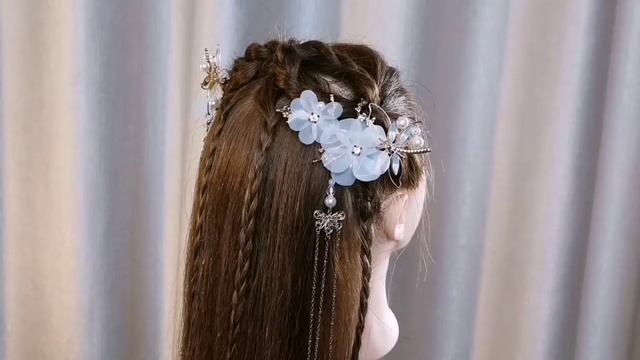 Super beautiful antique hairstyle tutorial, very simple, wearing Hanfu is a little fairy! смотреть онлайн