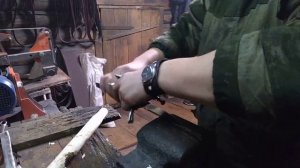 Краш тест клинка из ламината состоящий из сталей центр у10 по бокам 40х13