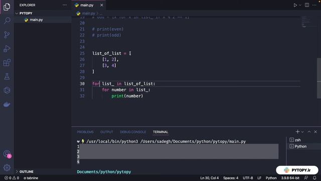 قسمت 28 آموزش پایتون - list comprehension and nested list смотреть онлайн