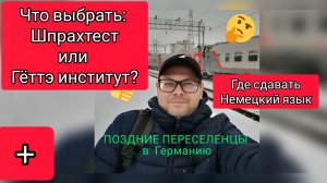 Где лучше сдавать Немецкий язык? гетэ институт или шпрахтест #поздниепереселенцы
