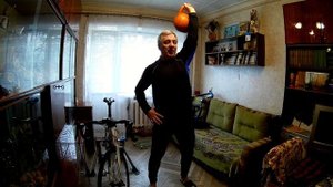 Рывок и жим гири 16 кг с эндопротезом, после замены правого тазобедренного сустава  2018г