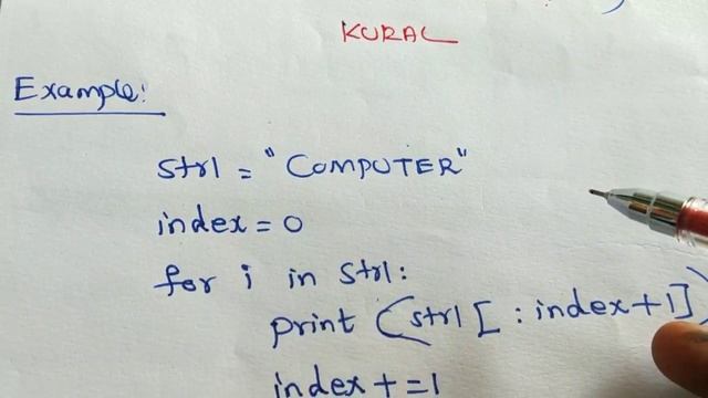 Python string operators with example in tamil