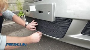 Защита радиатора NISSAN ALMERA 2013 (Черный) - strelka11.ru