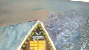 Сказочный зимний домик в лесу