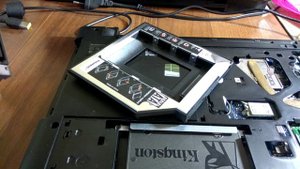 Апгрейд ноутбука Lenovo Z50-70. Установка SSD на место HDD. HDD на место DVD-ROM. 02122018.
