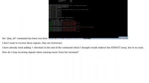 Stop receiving signals when running music from terminal (2 Solutions!!)