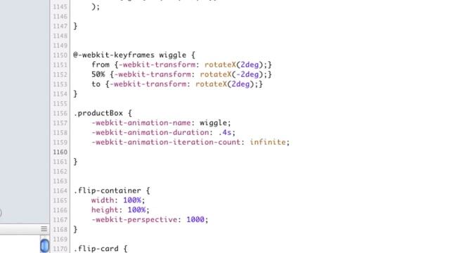 CSS3 Keyframe Animations - iPhone Wiggle Effect