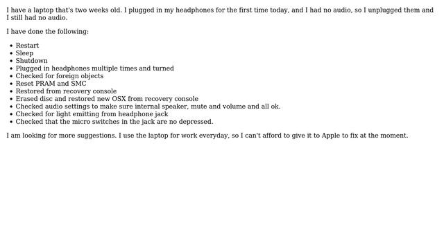 Apple: Loss of audio on MacBook Retina 15" 2013 смотреть онлайн