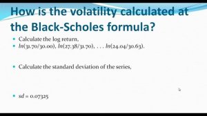 How is Volatility Calculated - Black Scholes Options Trading Model