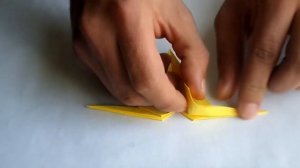 Оригами птица фламинго // Origami flamingo bird
