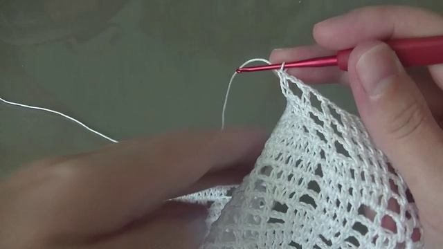 Скатерть в технике филейного вязания " Подснежник ". Часть 2. смотреть онлайн