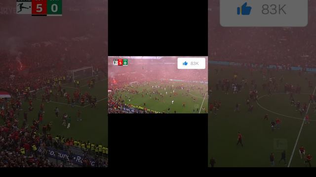 БАЕР ЧЕМПИОН!!!!БОЛЕЛЬЩИКИ ВЫБЕЖАЛИ НА ПОЛЕ ПОСЛЕ ТРЕТЬЕГО ГОЛА ВИРТЦА!!!🤩🤩🤩