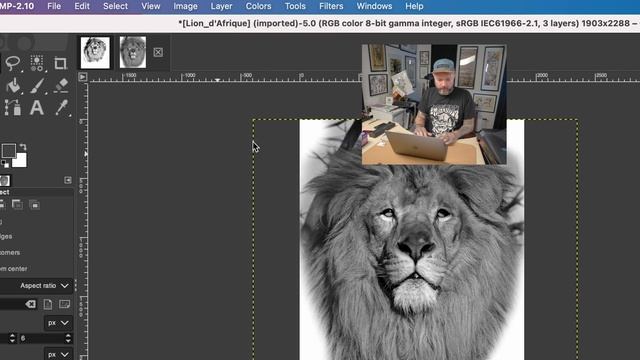 Easy Tattoo Stencil in Photoshop / Gimp in Few Steps - tutorial смотреть онлайн