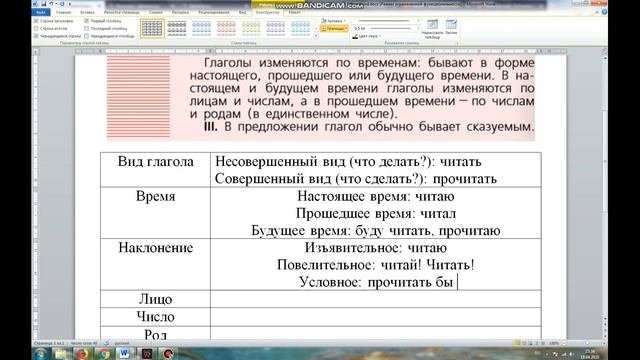 Глагол как часть речи.