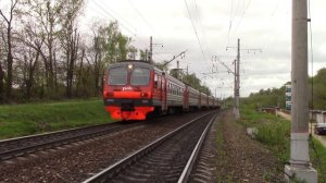 Электропоезд ЭД4М-0160 с приветливой бригадой перегон Александров-Балакирево