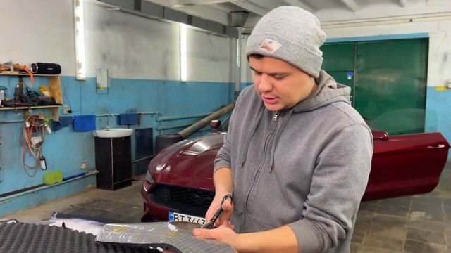 Форд Мустанг из Америки. Шумоизоляция и перетяжка потолка. FORD MUSTANG 2020 смотреть онлайн