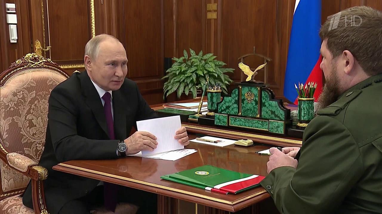 Владимир Путин в Кремле встретился с главой Чеченской Республики Рамзаном Кадыровым