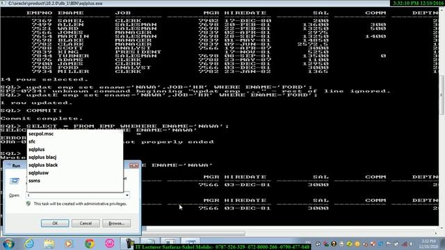 Oracle 10g 12th lesson آموزش کامل اوریکل درس دوازدهم смотреть онлайн