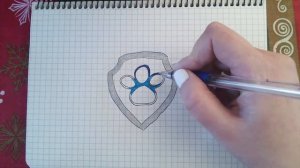 Как нарисовать значок Щенячий патруль.